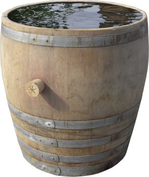 Preview: Holzfass 180 Liter hell,  2/3 von 225 Liter Weinfass